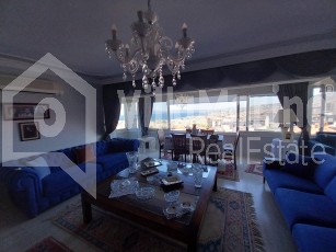 3+1 FLAT FOR SALE IN A CORNER LOCATION WITH SEA AND CITY VIEW....